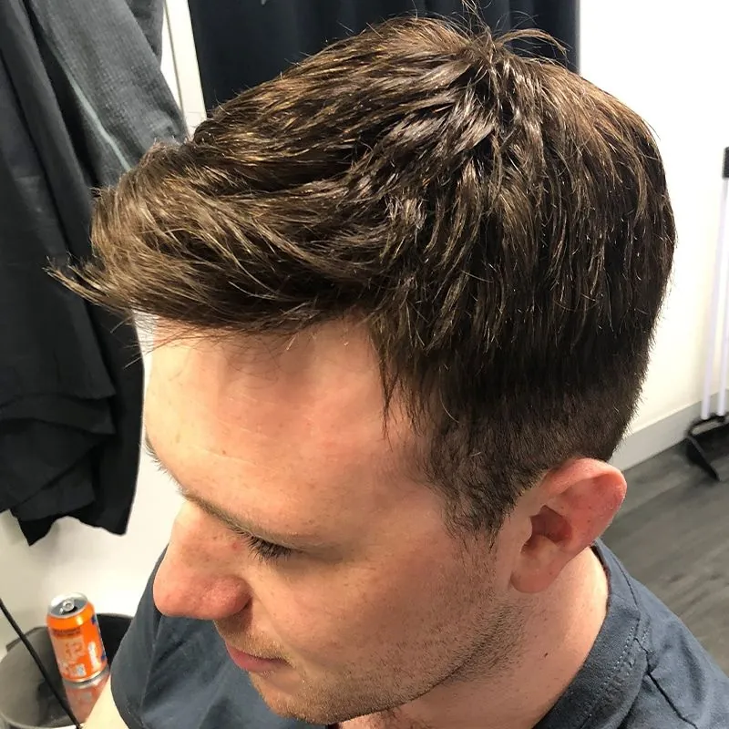 Client 10 after their hair system